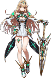 Photo of Mythra from Xenoblade Chronicles 2.